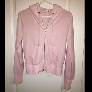 Velvet light pink sweater.